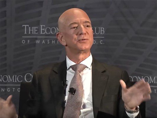 Jeff Bezos Credit: Washington Economic Club via YouTube