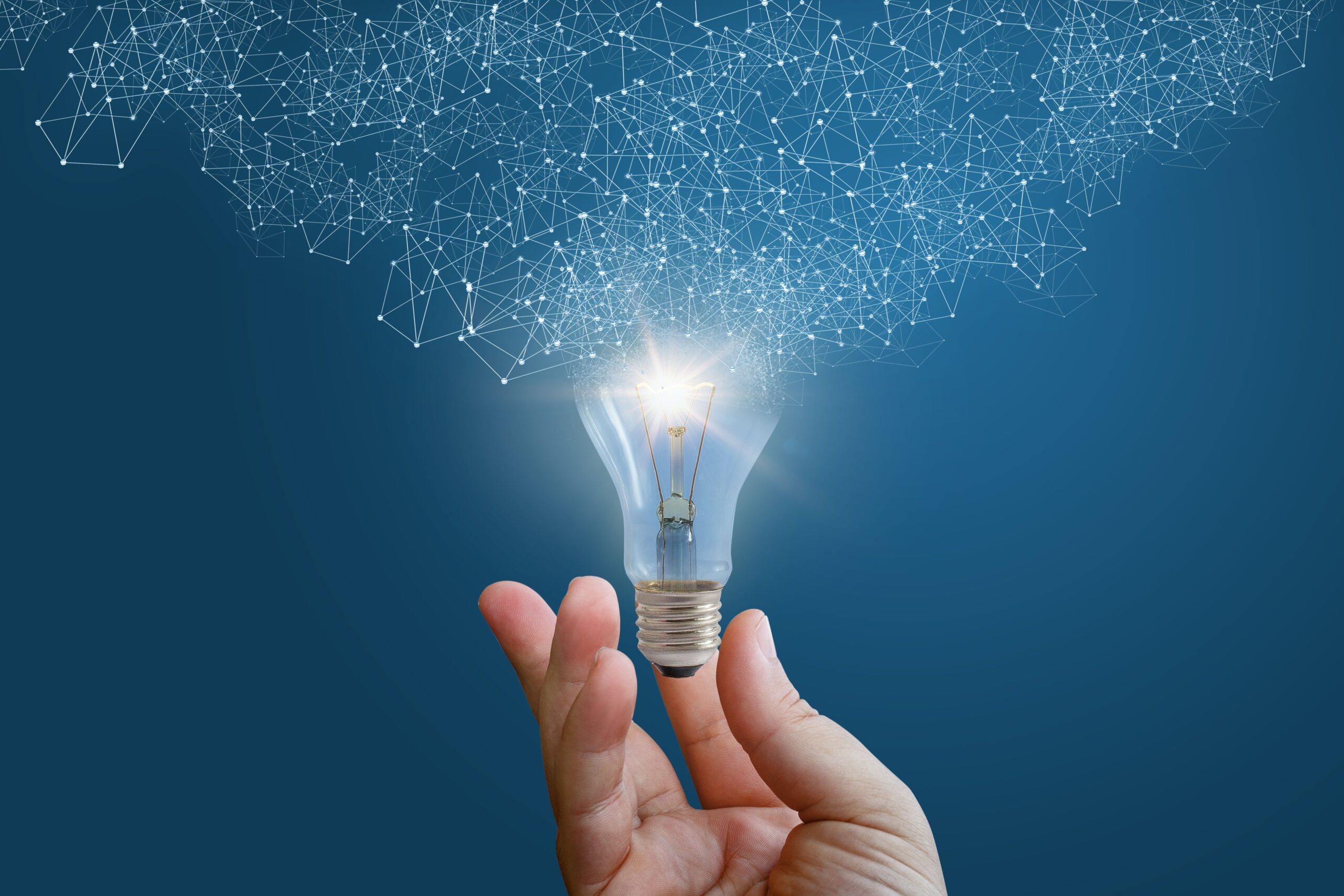 lightbulb of innovation spreading light