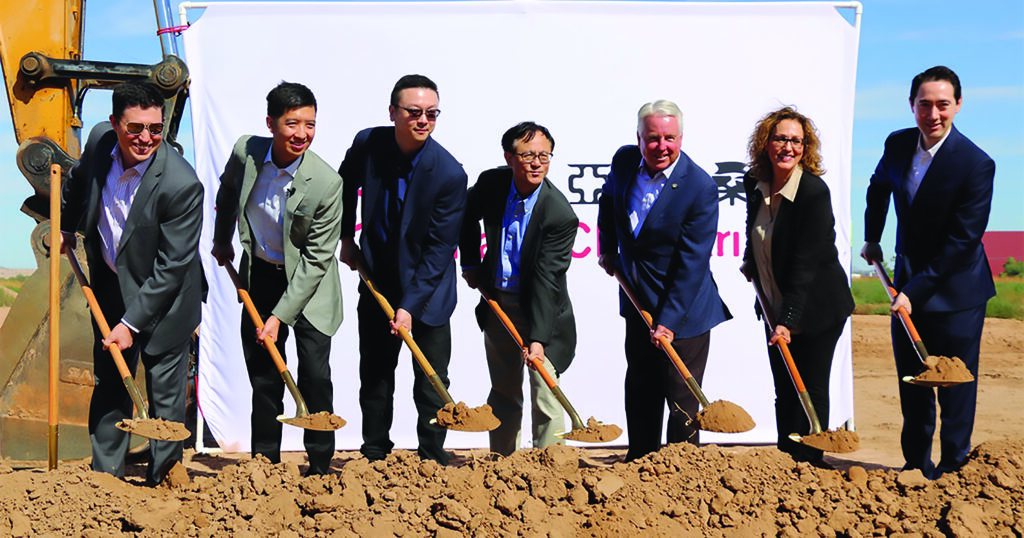 Taiwan’s Chang Chungbroke ground on its first semiconductor manufacturing facility in Casa Grande.