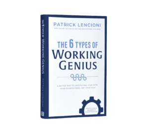 "The 6 Types of Working Genius" book cover