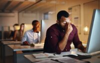 Employee feeling burnout