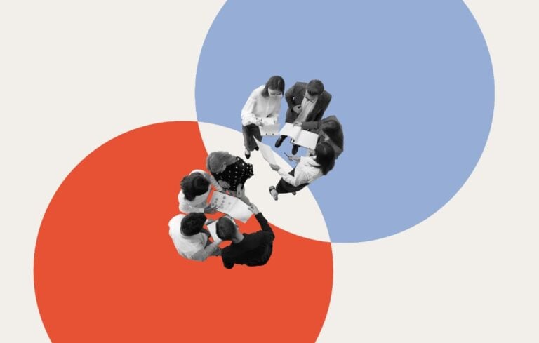 Two teams engaging in collaborative planning