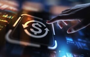 Cash Flow Monitoring Inflows and Outflows, projection on a virtual screen