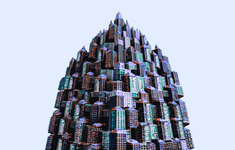 Office building made of smaller buildings