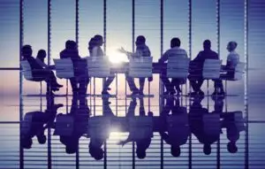 Business People Meeting Discussion Back Lit Concept