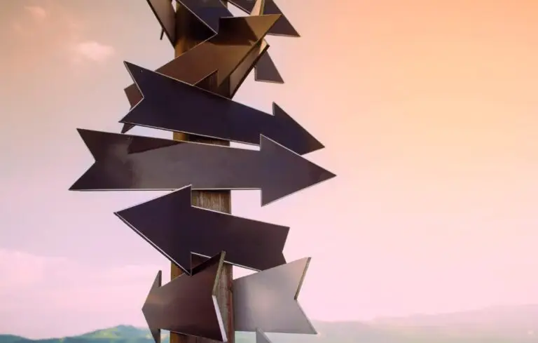 Pointers point to different directions.