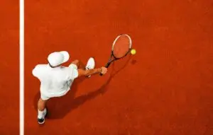 Man playing tennis
