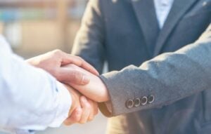 Businessmen shaking hands