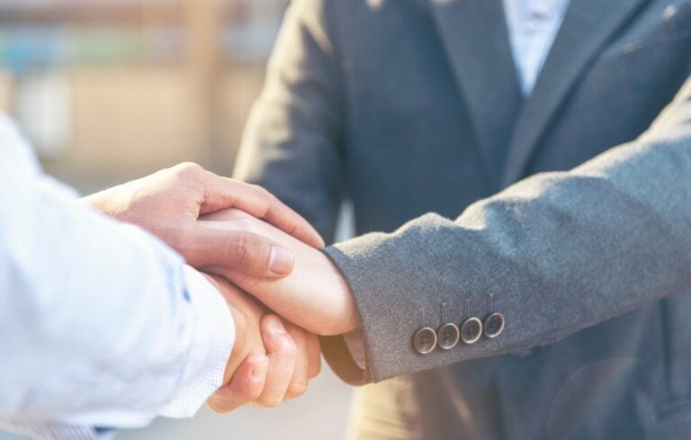 Businessmen shaking hands