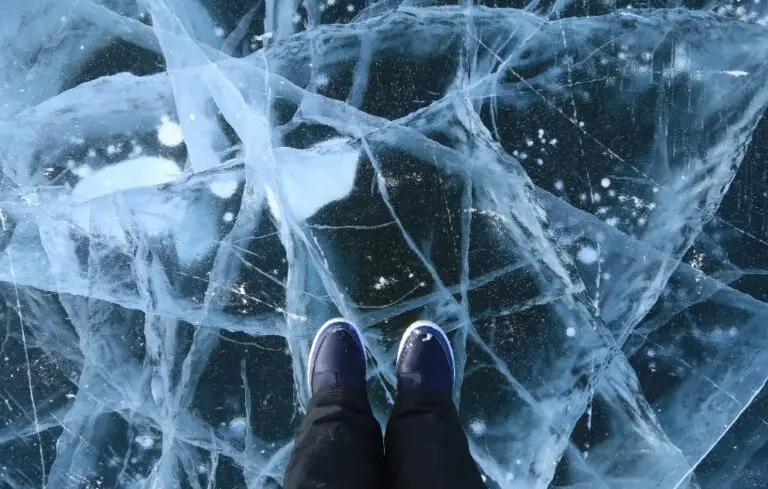 Clear ice of Lake Baikal
