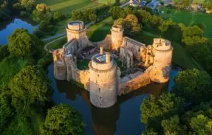 Hunaudaye castle in Brittany, France