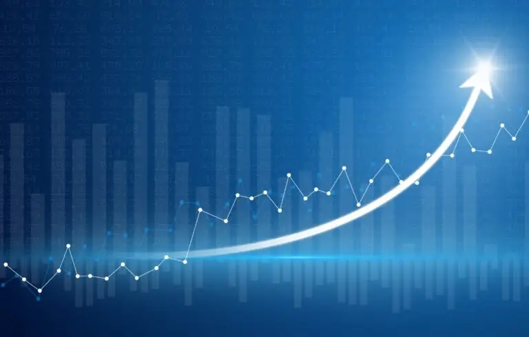 glowing line chart